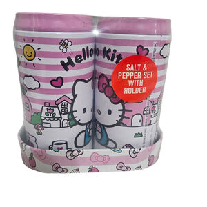 SANRIO HELLO KITTY Salt And Pepper Shaker W/Stand